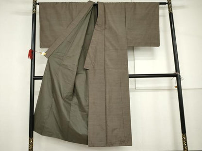 平和屋着物●男性　本場大島紬　泥染め　正絹　逸品　AABH7161cs