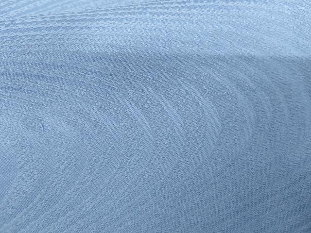 平和屋着物●上質な色無地　流水地紋　青藤色　正絹　逸品　AABH7163cs