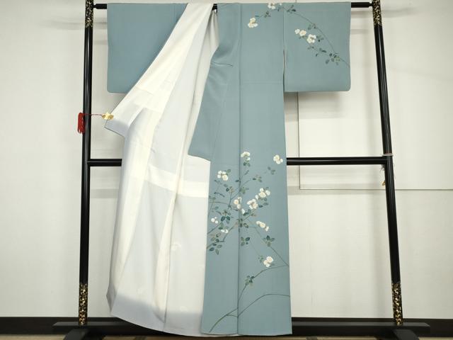 平和屋着物○京加賀糸目友禅作家 山崎巌 訪問着 枝花文