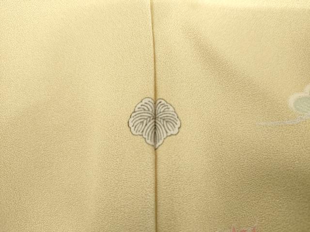 平和屋着物●訪問着　地紙花蝶芝文　暈し染め　金彩　正絹　逸品　AABH7180cs
