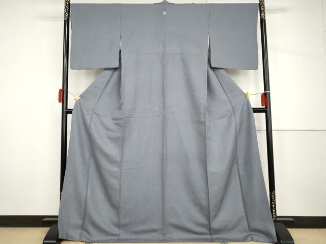 平和屋着物●上質な色無地　紋意匠　薄花色　正絹　逸品　AABH7186cs