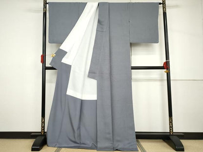 平和屋着物●上質な色無地　紋意匠　薄花色　正絹　逸品　AABH7186cs
