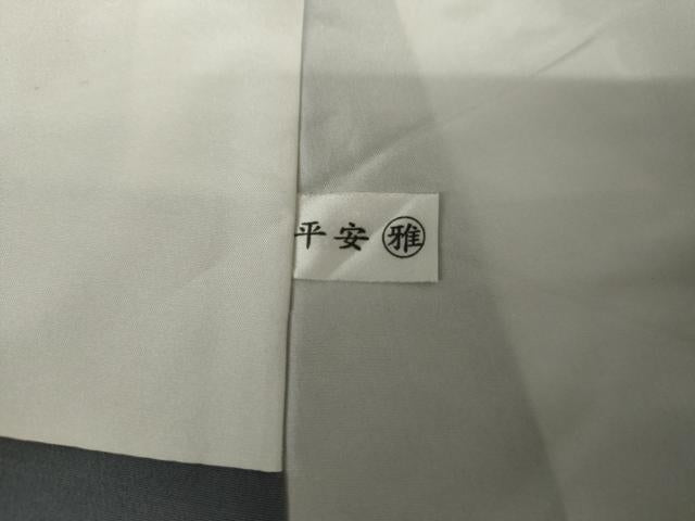 平和屋着物●上質な色無地　紋意匠　薄花色　正絹　逸品　AABH7186cs