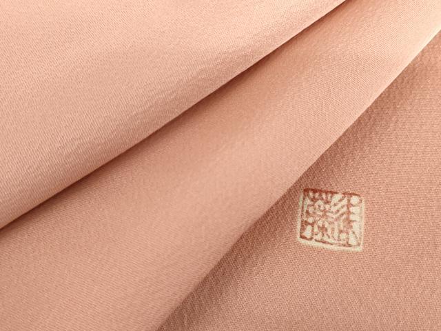 平和屋着物●上質な色無地　作家物　一斤染色　正絹　逸品　未使用　AABH7188cs