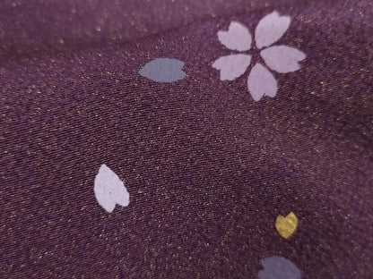 平和屋着物●訪問着　寿光織　舞花文　金糸　金彩　やまと誂製　正絹　逸品　AABH7192cs