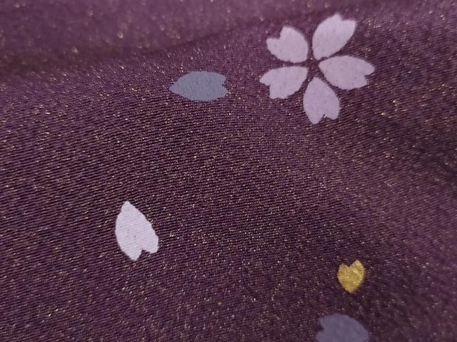 平和屋着物●訪問着　寿光織　舞花文　金糸　金彩　やまと誂製　正絹　逸品　AABH7192cs
