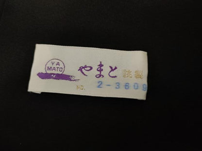 平和屋着物●豪華黒留袖　友禅　作家物　飛鳥梅風景花文　暈し染め　やまと誂製　正絹　逸品　AABH7193cs