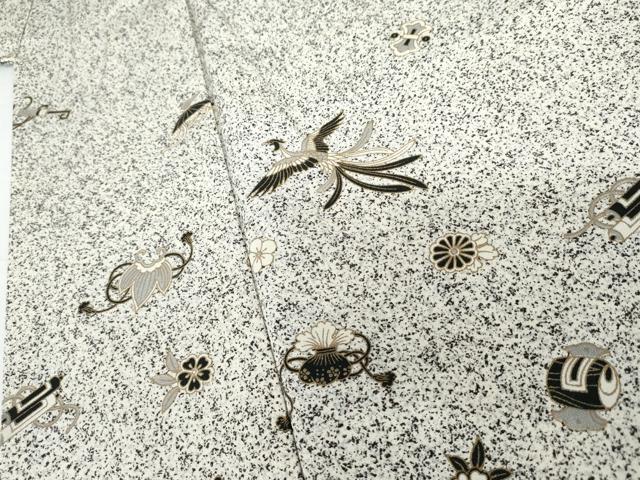 平和屋着物○訪問着 鳳凰吉祥宝尽くし たたき染め 金彩 正絹 逸品