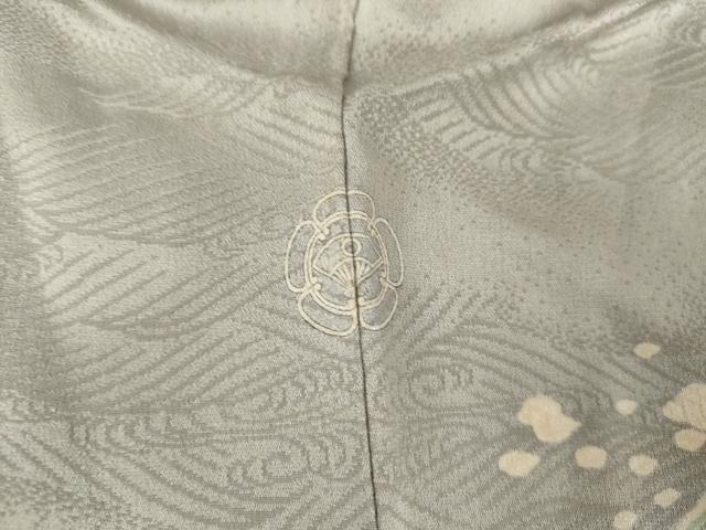 平和屋着物●アンティーク　大正ロマン　訪問着　友禅　駒刺繍　枝菊　金彩　正絹　逸品　AABH7200cs