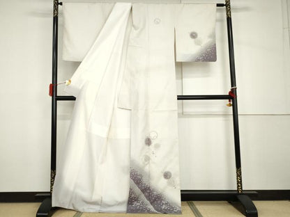 平和屋着物●本場大島紬　染大島　鹿の子丸重ね文　金彩　正絹　逸品　AABH7202cs