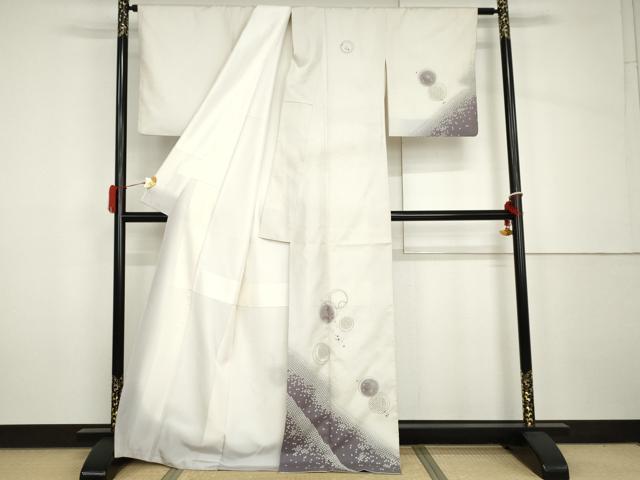 平和屋着物●本場大島紬　染大島　鹿の子丸重ね文　金彩　正絹　逸品　AABH7202cs