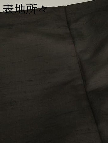 平和屋着物●男性　紬　色無地　赤墨色　正絹　逸品　AABH7204cs