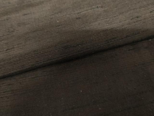 平和屋着物●男性　紬　色無地　赤墨色　正絹　逸品　AABH7204cs