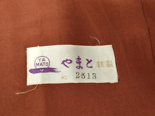 平和屋着物●本場黄八丈　綾織　格子　やまと誂製　正絹　逸品　AABH7205cs