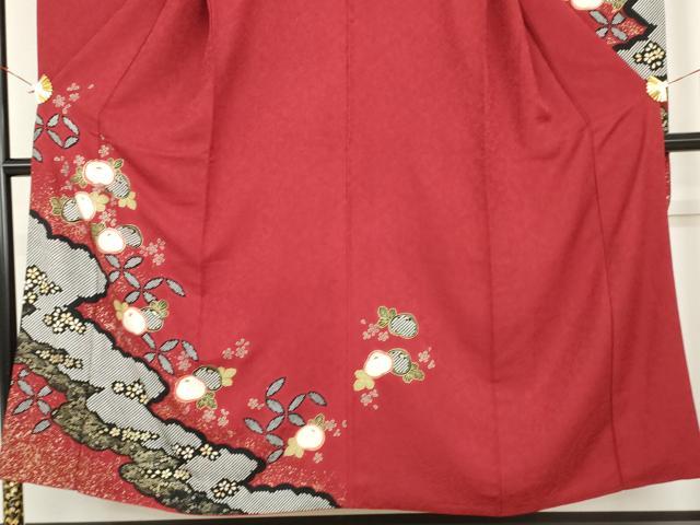 平和屋着物●豪華振袖　光琳菊　金彩　正絹　逸品　AABH7207cs