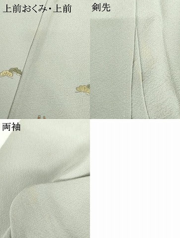 平和屋着物●総刺繍　訪問着　花楽器文　金糸　正絹　逸品　AABH7210cs
