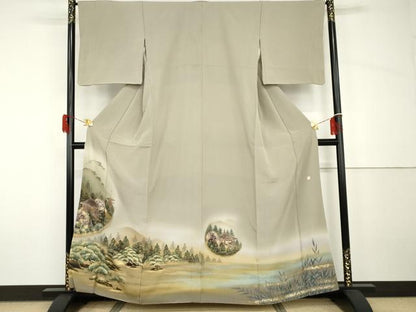 平和屋着物●豪華色留袖　作家物　泰常　樹林風景文　暈し染め　金彩　正絹　逸品　AABH7213cs