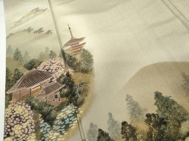平和屋着物●豪華色留袖　作家物　泰常　樹林風景文　暈し染め　金彩　正絹　逸品　AABH7213cs