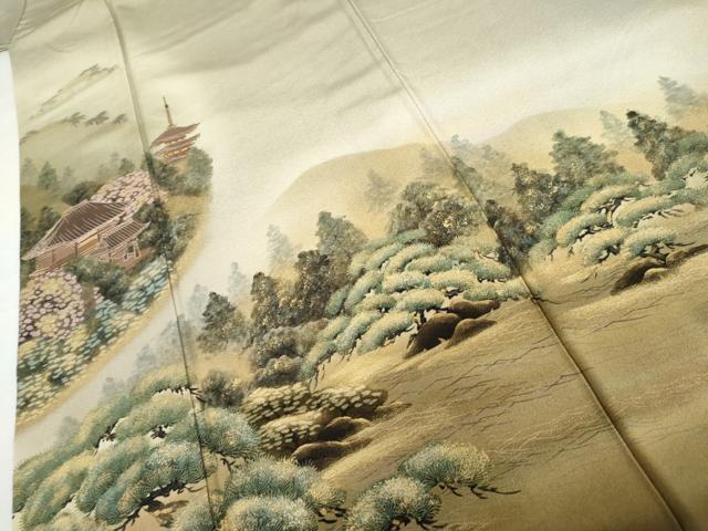 平和屋着物●豪華色留袖　作家物　泰常　樹林風景文　暈し染め　金彩　正絹　逸品　AABH7213cs