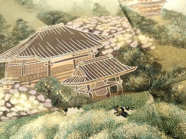 平和屋着物●豪華色留袖　作家物　泰常　樹林風景文　暈し染め　金彩　正絹　逸品　AABH7213cs