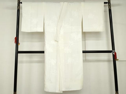 平和屋着物●長襦袢　袷　枝花地紋　暈し染め　正絹　逸品　AABH7217cs