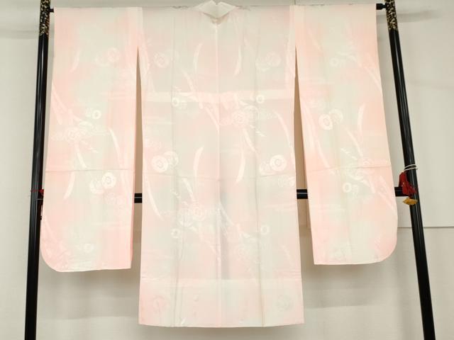 平和屋着物●振袖用長襦袢　無双仕立て　蔓帯花鼓地紋　暈し染め　正絹　逸品　AABH7227cs