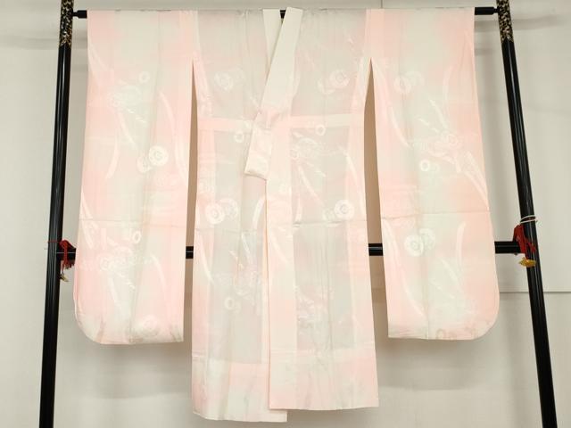 平和屋着物●振袖用長襦袢　無双仕立て　蔓帯花鼓地紋　暈し染め　正絹　逸品　AABH7227cs