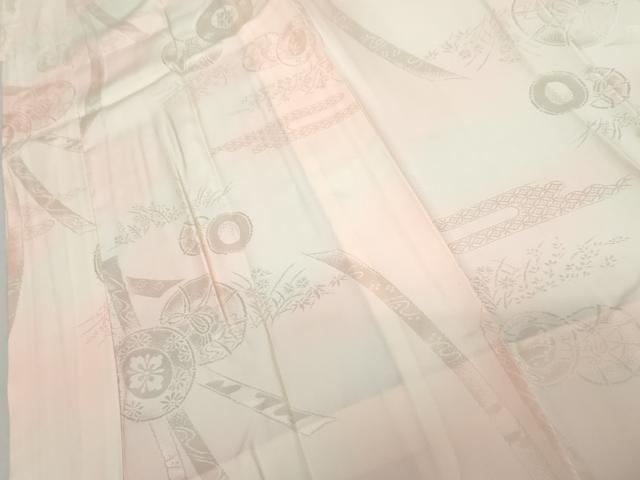 平和屋着物●振袖用長襦袢　無双仕立て　蔓帯花鼓地紋　暈し染め　正絹　逸品　AABH7227cs