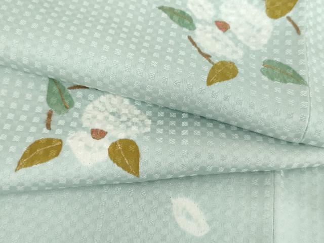 平和屋着物●上質な小紋　絞り　草花丸文　金彩　正絹　逸品　AABH7231cs