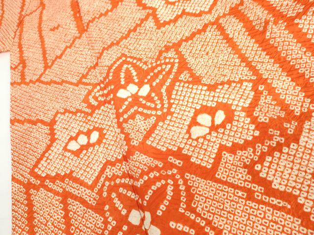 平和屋着物●豪華振袖　総絞り　笹竹花文　正絹　逸品　AABH7233cs