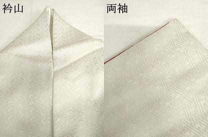 平和屋着物●訪問着　絞り　刺繍　雲取り芝花文　金彩　正絹　逸品　AABH7236cs