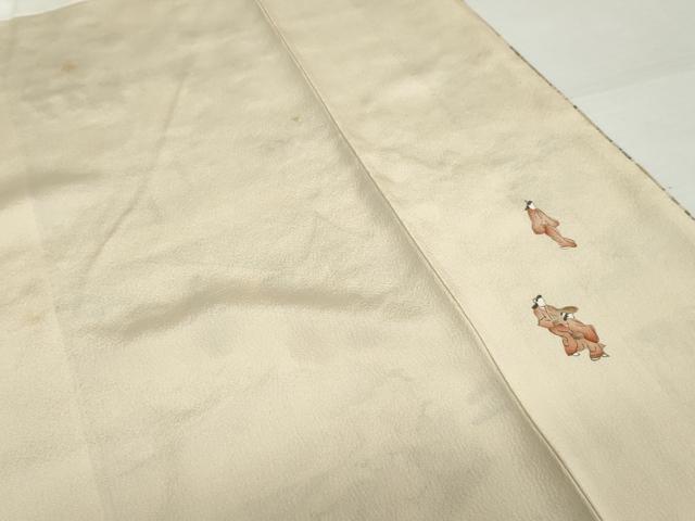 平和屋着物●摺友禅　横塚賢治　訪問着　刺繍　人物風景文　暈し染め　金彩　正絹　逸品　AABH7241cs