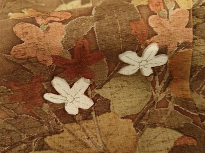 平和屋着物●上質な紬　手描き　枝花文　正絹　逸品　AABH7246cs