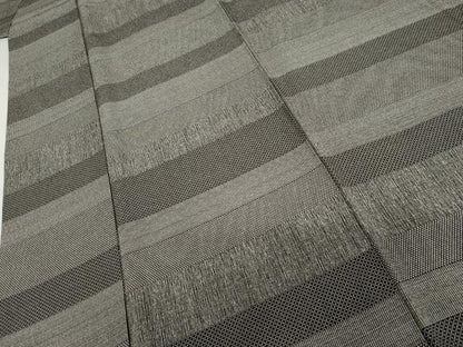 平和屋着物●江戸小紋　吉祥横段文　黒地　正絹　逸品　AABH7247cs