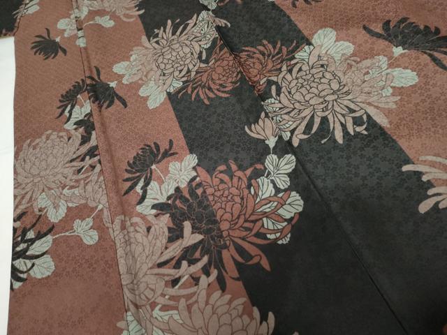 平和屋着物●リョウコキクチ　Ryoko Kikuchi　小紋　菊　洗える着物　AABH7248cs