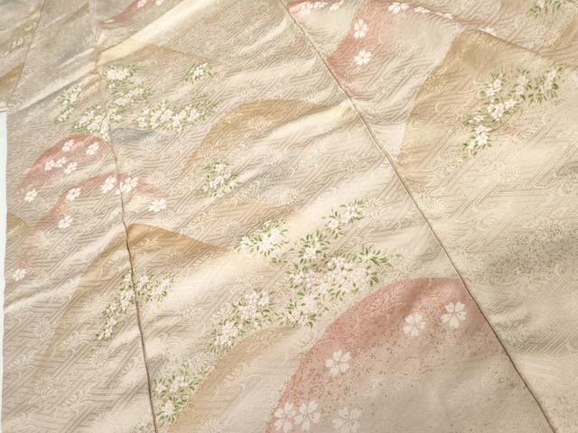 平和屋着物●訪問着　重ね山草花文　暈し染め　金彩　正絹　逸品　AABH7250cs