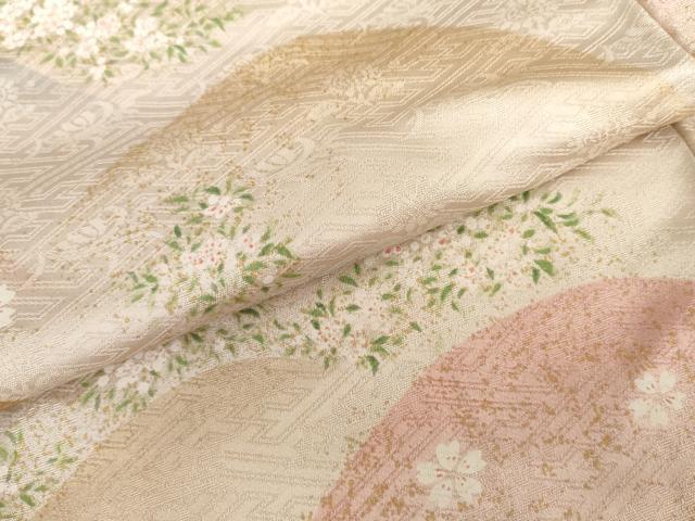 平和屋着物●訪問着　重ね山草花文　暈し染め　金彩　正絹　逸品　AABH7250cs