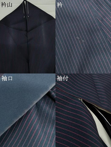 平和屋着物●お召　縞　高島屋扱い　正絹　逸品　AABH7254cs