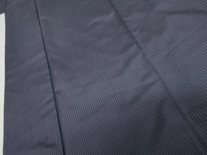 平和屋着物●お召　縞　高島屋扱い　正絹　逸品　AABH7254cs