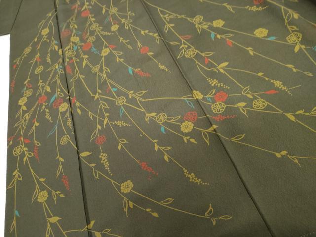 平和屋着物●訪問着　枝垂れ花文　正絹　逸品　AABH7256cs