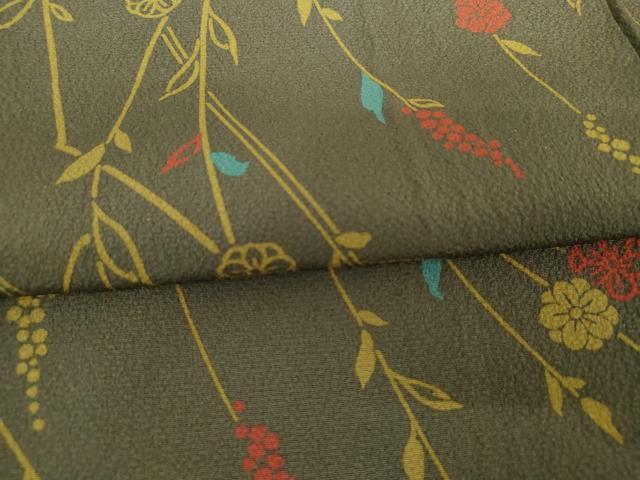平和屋着物●訪問着　枝垂れ花文　正絹　逸品　AABH7256cs