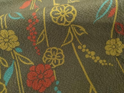 平和屋着物●訪問着　枝垂れ花文　正絹　逸品　AABH7256cs
