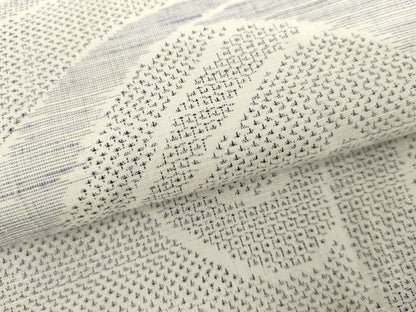 平和屋着物●結城紬　100亀甲　鬘帯文　正絹　逸品　AABH7257cs