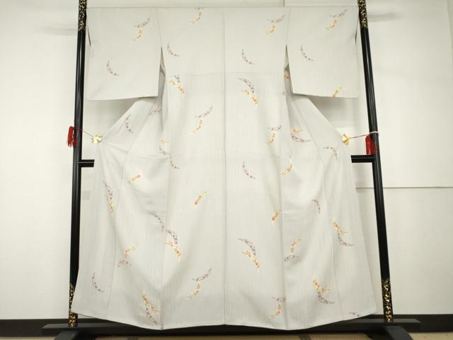 平和屋着物▽上質な小紋　単衣　雪芝文　金彩　正絹　逸品　AABC3725fy 平和屋着物▽上質な小紋 単衣 霞文 正絹 逸品 AAAZ1576fy 【公式通販】