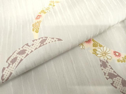 平和屋着物●上質な小紋　雪芝花文　ますいわ屋扱い　正絹　逸品　AABH7258cs