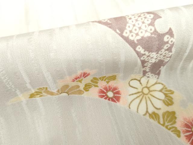 平和屋着物●上質な小紋　雪芝花文　ますいわ屋扱い　正絹　逸品　AABH7258cs