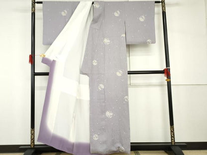 平和屋着物●上質な小紋　桜丸文　金銀彩　正絹　逸品　AABH7259cs