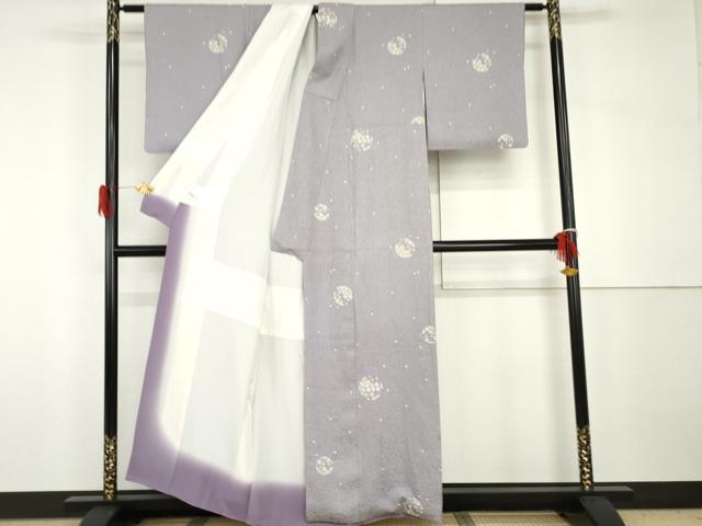 平和屋着物●上質な小紋　桜丸文　金銀彩　正絹　逸品　AABH7259cs