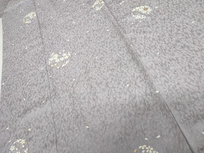 平和屋着物●上質な小紋　桜丸文　金銀彩　正絹　逸品　AABH7259cs