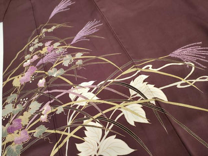 平和屋着物●京の名門　じゅらく謹製　帝王紫　訪問着　刺繍　薄文　金糸　金彩　正絹　逸品　AABH7260cs